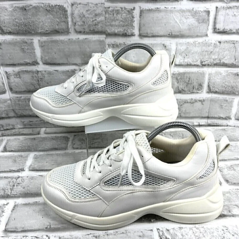 Material Girl Mossiana2 Women’s Size 8.5 Chunky White Wedge Sneakers